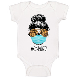New Cna Certified Nursing Assistant Leopard Print romper Baby One Piece