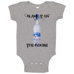 Blame On The Grey Goose Sport Grey romper Baby One Piece Blame On The Grey Goose Sport Grey romper Baby One Piece