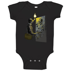 Han Solo Carbonite Indiana Jones Mash-up romper Baby One Piece Han Solo Carbonite Indiana Jones Mash-up romper Baby One Piece