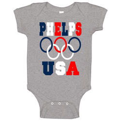Michael Phelps Swimmer Usa Olympics America Great Country romper Baby One Piece Michael Phelps Swimmer Usa Olympics America Great Country romper Baby One Piece