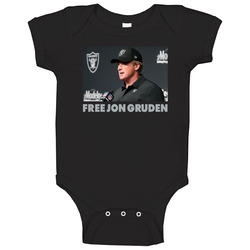 Free Jon Gruden Football Coach Fan romper Baby One Piece Free Jon Gruden Football Coach Fan romper Baby One Piece