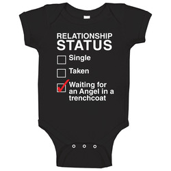 Waiting For An Angel In A Trenchcoat romper Baby One Piece Waiting For An Angel In A Trenchcoat romper Baby One Piece