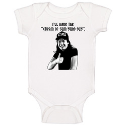 Waynes World Cream Movie Quote romper Baby One Piece Waynes World Cream Movie Quote romper Baby One Piece
