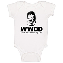 What Would Denny Do Boston Legal romper Baby One Piece What Would Denny Do Boston Legal romper Baby One Piece