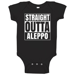 Straight Outta Aleppo Pennsylvania City Parody romper Baby One Piece