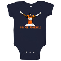 Vonnie Football Denver Defense Football Von Miller romper Baby One Piece Vonnie Football Denver Defense Football Von Miller romper Baby One Piece