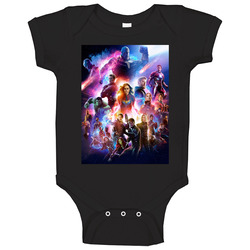 Avengers 4 Movie Poster End Game All Characters romper Baby One Piece Avengers 4 Movie Poster End Game All Characters romper Baby One Piece