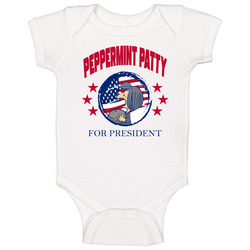 Peppermint Patty For President Peanuts Comic Series Fan Gift romper Baby One Piece