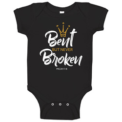 Bent But Never Broken (white) romper Baby One Piece Bent But Never Broken (white) romper Baby One Piece
