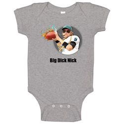 Big Dick Nick Philly Football Quarterback Fan romper Baby One Piece Big Dick Nick Philly Football Quarterback Fan romper Baby One Piece
