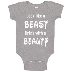 Beauty Beast Mens romper Baby One Piece