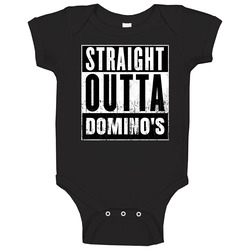 Straight Outta Domino's Pizza Movie And Fast Food Parody romper Baby One Piece