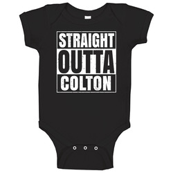 Straight Outta Colton California City Compton Parody Grunge romper Baby One Piece