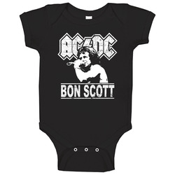 Acdc Bon Scott romper Baby One Piece Acdc Bon Scott romper Baby One Piece