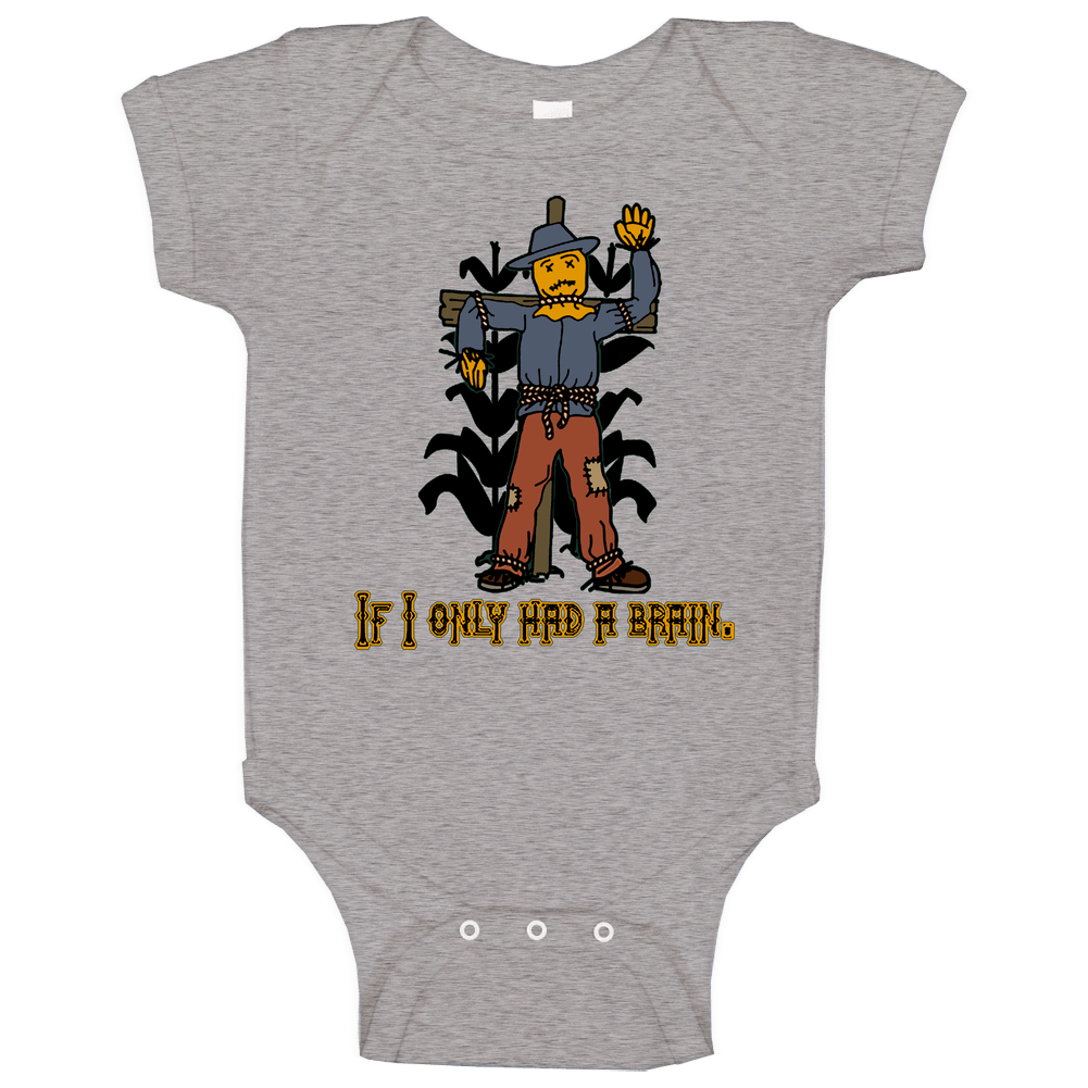 If I Only Had A Brain Wizard Of Oz Scarecrow Baby One Piece