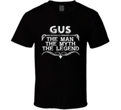 Gus Man Myth Legend Vintage Grunge Style Cool Name T Shirt
