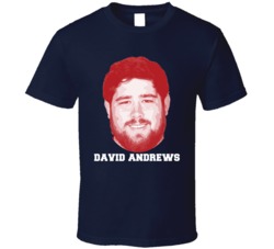 David Andrews Face Big Head New England Football Player Fan T Shirt David Andrews Face Big Head New England Football Player Fan T Shirt