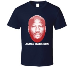 James Harrison Face Big Head New England Football Player Fan T Shirt James Harrison Face Big Head New England Football Player Fan T Shirt