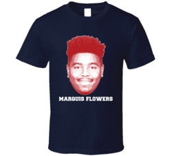 Marquis Flowers Face Big Head New England Football Player Fan T Shirt Marquis Flowers Face Big Head New England Football Player Fan T Shirt