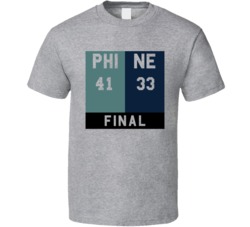 Philadelphia 41 New England 33 Final Team Color Championship Football Philadelphia 41 New England 33 Final Team Color Championship Football