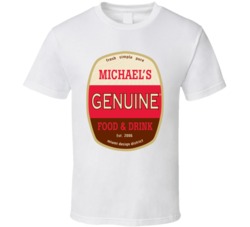 Michael's Genunie Food And Drink Burger Food Fan T Shirt Michael's Genunie Food And Drink Burger Food Fan T Shirt