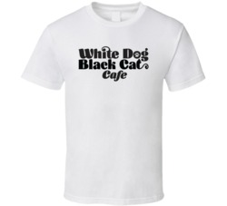 White Dog Black Cat Cafe Burger Food Fan T Shirt White Dog Black Cat Cafe Burger Food Fan T Shirt