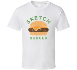 Sketch Burger Food Fan T Shirt Sketch Burger Food Fan T Shirt