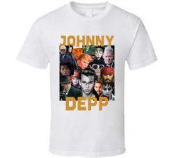 Johnny Depp Movies Mashup Hollywood Actor Super Fan T Shirt