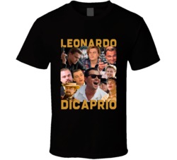 Leonardo Dicaprio Movies Mashup Hollywood Actor Fan T Shirt