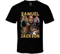 Samuel L Jackson Movies Mashup Hollywood Actor Fan T Shirt