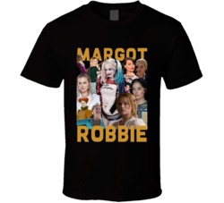 Margot Robbie Movies Mashup Hollywood Actor Fan T Shirt