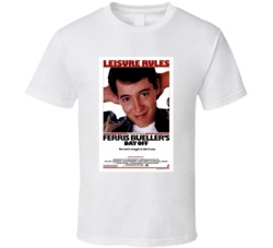 Ferris Bueller's Day Off Retro Movie Poster Fan T Shirt