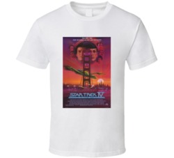 Star Trek 4 The Voyage Home Retro Movie Poster Fan T Shirt Star Trek 4 The Voyage Home Retro Movie Poster Fan T Shirt
