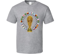 Russia World Cup 1930 To 2018 Winners Champions Trophy Fan T Shirt