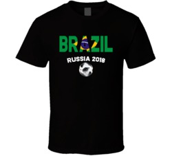 Brazil Fifa World Cup Russia 2018 Soccer Football Fan T Shirt
