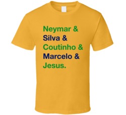 Brazil Neymar Silva Coutinho Marcelo Jesus World Cup Team T Shirtt T S Brazil Neymar Silva Coutinho Marcelo Jesus World Cup Team T Shirtt T S