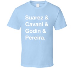 Uruguay Suarez Cavani Godin Pereira World Cup Team Fan T Shirt Uruguay Suarez Cavani Godin Pereira World Cup Team Fan T Shirt