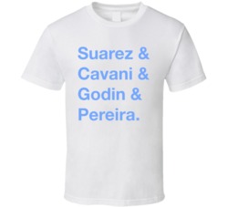 Uruguay Suarez Cavani Godin Pereira World Cup Player Fan T Shirt Uruguay Suarez Cavani Godin Pereira World Cup Player Fan T Shirt