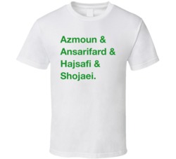 Iran Azmoun Ansarifard Hajsafi Shojaei World Cup 2018 Team Fan T Shirt Iran Azmoun Ansarifard Hajsafi Shojaei World Cup 2018 Team Fan T Shirt
