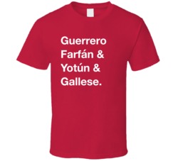 Peru Guerrero Farfan Yotun Gallese World Cup Team Fan T Shirt Peru Guerrero Farfan Yotun Gallese World Cup Team Fan T Shirt