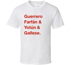 Peru Guerrero Farfan Yotun Gallese World Cup Player Fan T Shirt Peru Guerrero Farfan Yotun Gallese World Cup Player Fan T Shirt