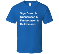 Iceland Sigurosson Gunnarsson Finnbogason Halldorsson World Cup Team F Iceland Sigurosson Gunnarsson Finnbogason Halldorsson World Cup Team F