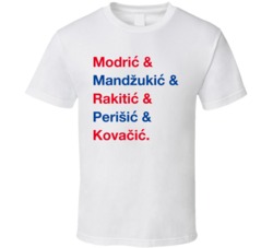 Croatia Mandzukic Modric Rakitic Perisic World Cup Players Fan T Shirt Croatia Mandzukic Modric Rakitic Perisic World Cup Players Fan T Shirt