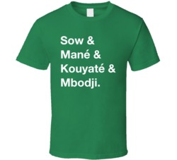 Senegal Sow Mane Kouyate Mbodji World Cup Players Fan T Shirt Senegal Sow Mane Kouyate Mbodji World Cup Players Fan T Shirt