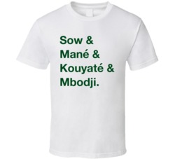 Senegal Sow Mane Kouyate Mbodji World Cup Team Fan T Shirt Senegal Sow Mane Kouyate Mbodji World Cup Team Fan T Shirt