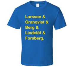 Sweden Larsson Granqvist Berg Lindelof Forsberg World Cup Team Fan T S Sweden Larsson Granqvist Berg Lindelof Forsberg World Cup Team Fan T S