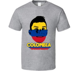 Mateus Uribe Colombia Flag Big Head Fifa World Cup Fan T Shirt Mateus Uribe Colombia Flag Big Head Fifa World Cup Fan T Shirt