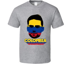 Radamel Falcao Colombia Flag Big Head Fifa World Cup Fan T Shirt Radamel Falcao Colombia Flag Big Head Fifa World Cup Fan T Shirt