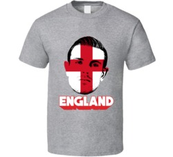 Jordan Henderson England Flag Big Head Fifa World Cup Fan T Shirt