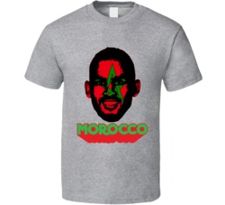 Khalid Boutaib Morocco Flag Big Head Fifa World Cup Fan T Shirt Khalid Boutaib Morocco Flag Big Head Fifa World Cup Fan T Shirt